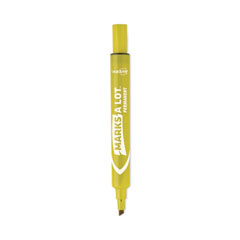 Avery® MARKS A LOT Large Desk-Style Permanent Marker, Broad Chisel Tip, Yellow, Dozen (8882)