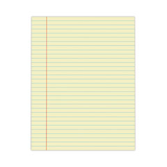 Universal® Glue Top Pads, Wide/Legal Rule, 50 Canary-Yellow 8.5 x 11 Sheets, Dozen