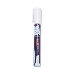 deflecto® Wet Erase Markers, Medium Chisel Tip, White, 4/Pack