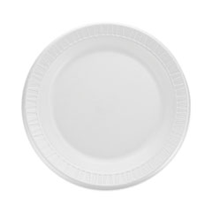 Dart® Quiet Classic Laminated Foam Dinnerware, Plate, 9", White, 125/Pack, 4 Packs/Carton