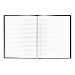 Blueline® Business Notebook with Self-Adhesive Labels, 1-Subject, Medium/College Rule, Black Cover, (192) 9.25 x 7.25 Sheets