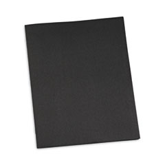 Universal® Two-Pocket Portfolios with Tang Fasteners, 0.5" Capacity, 11 x 8.5, Black, 25/Box