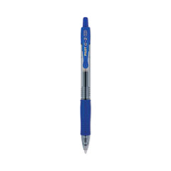 Pilot® G2 Premium Gel Pen, Retractable, Bold 1 mm, Blue Ink, Smoke/Blue Barrel, Dozen