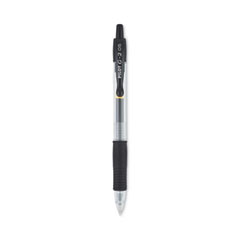 Pilot® G2 Premium Gel Pen, Retractable, Extra-Fine 0.5 mm, Black Ink, Smoke Barrel, Dozen