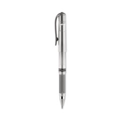 uni-ball® IMPACT Gel Pen, Stick, Medium 1 mm, Silver Metallic Ink, Silver Barrel