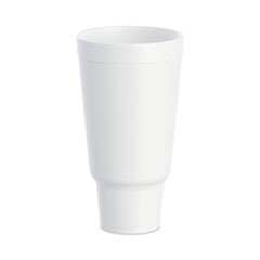 Dart® J Cup Insulated Foam Pedestal Cups, 44 oz, White, 300/Carton