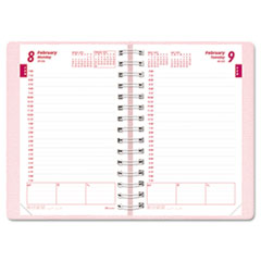 Brownline® Pink Ribbon Essential Daily Appointment Book, 30-Min, 5 x 8, Pink, 2018