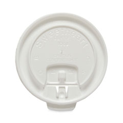 Dart® Lift Back and Lock Tab Cup Lids for Foam Cups, Fits 10 oz Trophy Cups, White, 2,000/Carton