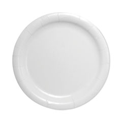 Dart® Bare Eco-Forward Clay-Coated Paper Dinnerware, Plate, 9" dia, White, 500/Carton