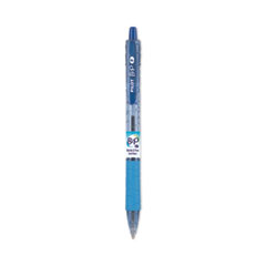 Pilot® B2P Bottle-2-Pen Recycled Ballpoint Pen, Retractable, Fine 0.7 mm, Blue Ink, Translucent Blue Barrel, Dozen