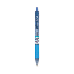Pilot® B2P Bottle-2-Pen Recycled Ballpoint Pen, Retractable, Medium 1 mm, Blue Ink, Translucent Blue Barrel, Dozen