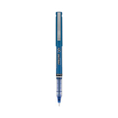 Pilot® Precise V7 Roller Ball Pen, Stick, Fine 0.7 mm, Blue Ink, Blue/Clear Barrel, Dozen