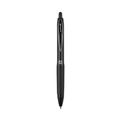 uniball® 207 Plus+ Gel Pen, Retractable, Medium 0.7 mm, Black Ink, Black Barrel, Dozen