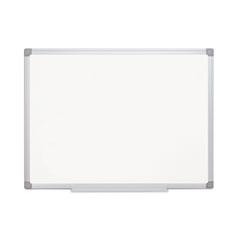 MasterVision® Earth Silver Easy-Clean Dry Erase Board, Reversible, 36 x 24, White Surface, Silver Aluminum Frame
