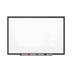 Classic Series Porcelain Magnetic Dry Erase Board, 36 x 24, White Surface, Black Aluminum Frame