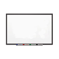 Quartet® Classic Series Porcelain Magnetic Dry Erase Board, 48 x 36, White Surface, Black Aluminum Frame