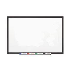 Quartet® Classic Series Porcelain Magnetic Dry Erase Board, 60 x 36, White Surface, Black Aluminum Frame