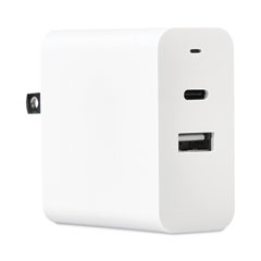 JENSEN® 30 W Type-C and USB Wall Charger, White