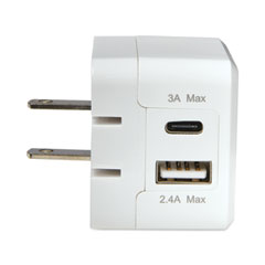JENSEN® USB/Type C Wall Charger, White