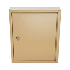 CONTROLTEK® Key Lockable Key Cabinet, 60-Key, Sand, 10.63 x 3 x 12.13