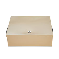 CONTROLTEK® Jumbo Locking Cash Box, 1 Compartment, 14.38 x 11 x 4.13, Sand