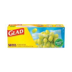 Glad® Food Storage Bags, 0.4 qt, 3.25 x 9.31, Clear, 50 Bags/Box, 12 Boxes/Carton