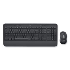 Logitech® Signature MK650 Wireless Keyboard and Mouse Combo for Business, 2.4 GHz Frequency/32 ft Wireless Range, Graphite