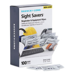 Bausch & Lomb Sight Savers® Respirator and Equipment Wipes