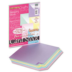 Pacon® Reminiscence Card Stock, 65 lbs., Letter, Assorted Pastel Pearl Colors, 50/Pack