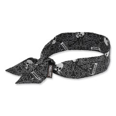 Chill-Its 6700 Cooling Bandana Polymer Tie Headband, One Size Fits Most, Skulls