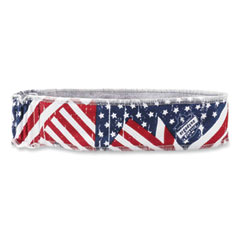 Chill-Its 6605 High-Performance Cotton Terry Cloth Sweatband, One Size Fits Most, Stars and Stripes