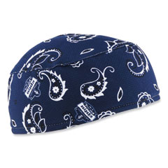 Chill-Its 6630 High-Performance Terry Cloth Skull Cap, Polyester, One Size Fit Most, Navy Western