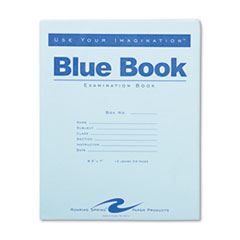 Roaring Spring® Exam Blue Book, Legal Rule, 8 1/2 x 7, White, 12 Sheets/24 Pages