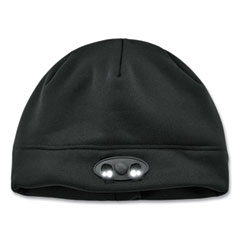 ergodyne® N-Ferno 6804 Skull Cap Winter Hat with LED Lights, One Size Fits Mosts, Black, Ships in 1-3 Business Days