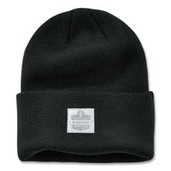ergodyne® N-Ferno 6806 Cuffed Rib Knit Winter Hat, One Size Fits Most, Black, Ships in 1-3 Business Days