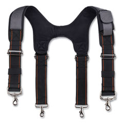 ergodyne® Arsenal 5560 Padded Tool Belt Suspenders, 36" to 48" Waist, 3" Wide, Polyester, Gray, Ships in 1-3 Business Days
