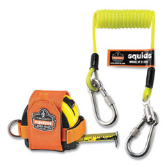 ergodyne® Squids 3190 Tape Measure Tethering Kit, 2 lb Max Working Capacity, 6.5" to 48" Long, Lime/Black, Ships in 1-3 Business Days