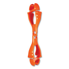 Squids 3400 Glove Clip Holder with Dual Clips, 1 x 1 x 6.5, Acetal Copolymer, Orange, 100/Carton
