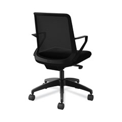 HON® Cliq Office Chair, Supports Up to 300 lb, 17" to 22" Seat Height, Black Seat/Back, Black Base, Ships in 7-10 Business Days