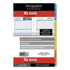 AT-A-GLANCE® My Week Weekly/Monthly Planner Refill, Zenscapes Photos, Desk Size 4, 8.5 x 5.5, Blue/White Sheets, 12-Month (Jan-Dec): 2023