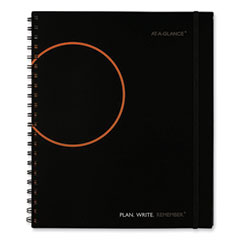 AT-A-GLANCE® Plan. Write. Remember. Planning Notebook with Two-Year 2023-24 Reference Calendar, 11 x 8.5, Black/Gold Cover, Undated
