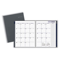 AT-A-GLANCE® DayMinder Monthly Planner with Notes Column and Tabbed Months, Ruled Blocks, 11 x 8.5, Gray Cover, 12-Month (Jan-Dec): 2023