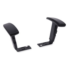 Alera® Optional Height-Adjustable T-Arms for Alera Essentia and Interval Series Chairs, Black, 2/Set