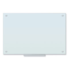 U Brands Glass Dry Erase Board, 35 x 23, White Surface