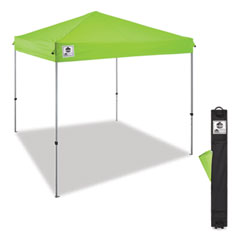 ergodyne® Shax 6010 Lightweight Pop-Up Tent, Single Skin, 10 ft x 10 ft, Polyester/Steel, Lime, Ships in 1-3 Business Days