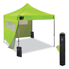 ergodyne® Shax 6052 Heavy-Duty Tent Kit + Mesh Windows, Single Skin, 10 ft x 10 ft,  Polyester/Steel, Lime, Ships in 1-3 Business Days