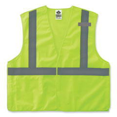 ergodyne® GloWear 8215BA-S Single Size Class 2 Economy Breakaway Mesh Vest, Polyester, Small, Lime, Ships in 1-3 Business Days
