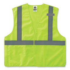 ergodyne® GloWear 8215BA-S Single Size Class 2 Economy Breakaway Mesh Vest, Polyester, 4X-Large, Lime, Ships in 1-3 Business Days