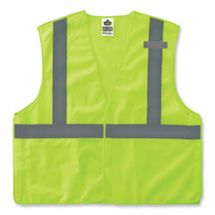 ergodyne® GloWear 8215BA-S Single Size Class 2 Economy Breakaway Mesh Vest, Polyester, 2X-Large, Lime, Ships in 1-3 Business Days