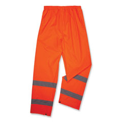 ergodyne® GloWear 8916 Class E Lightweight Hi-Vis Rain Pants, 3X-Large, Orange, Ships in 1-3 Business Days